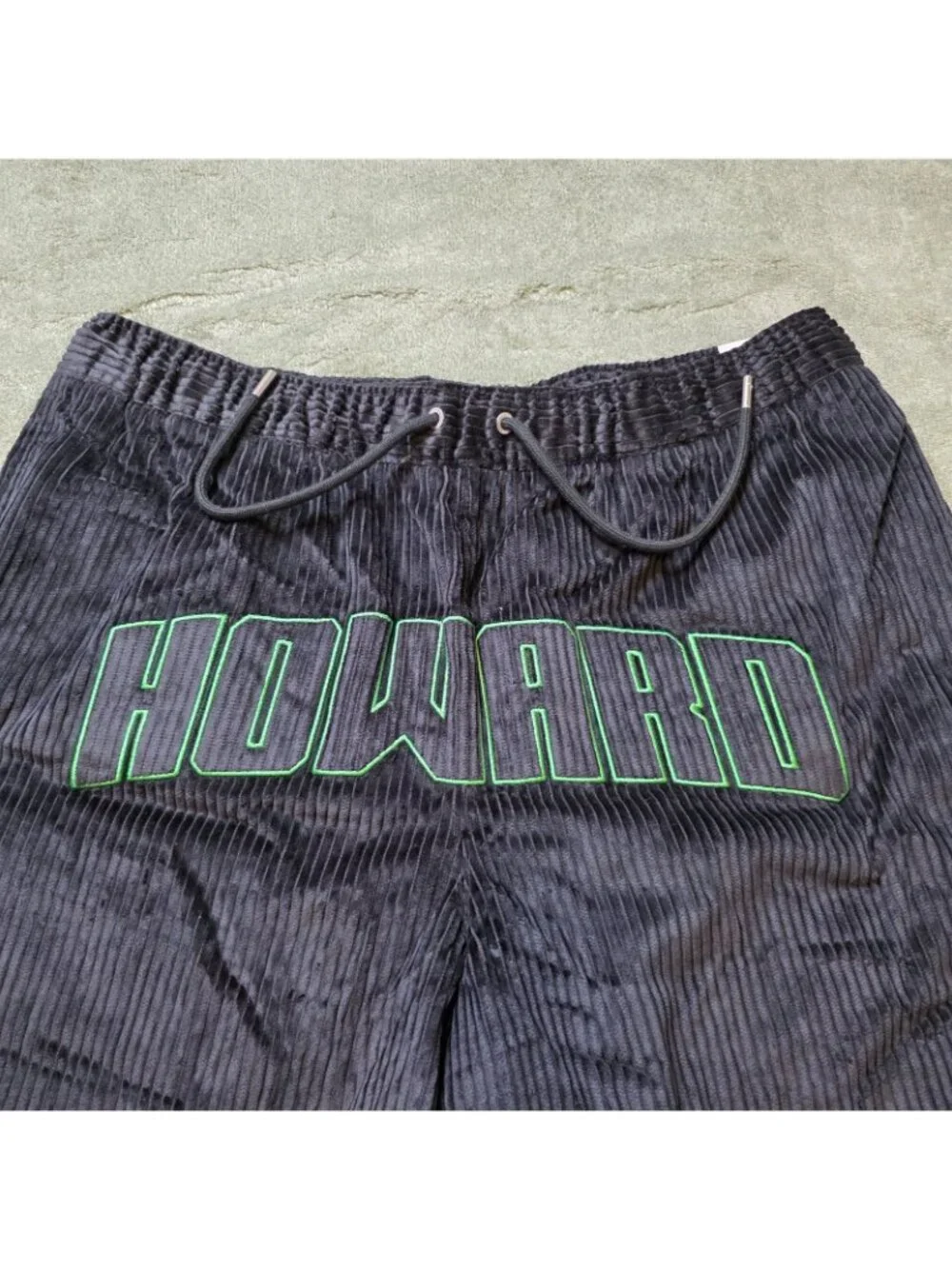 Nike Air Jordan Howard University Diamond Corduroy Shorts HJ5954-010 Size XL